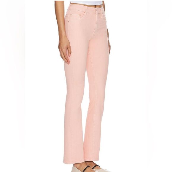 MOTHER The Insider Hover High Rise Straight Jeans Peach Parfait - Picture 2 of 9